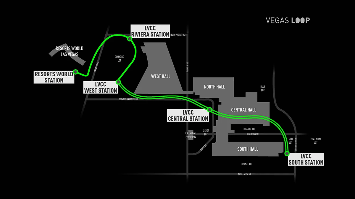 Las Vegas monorail map image