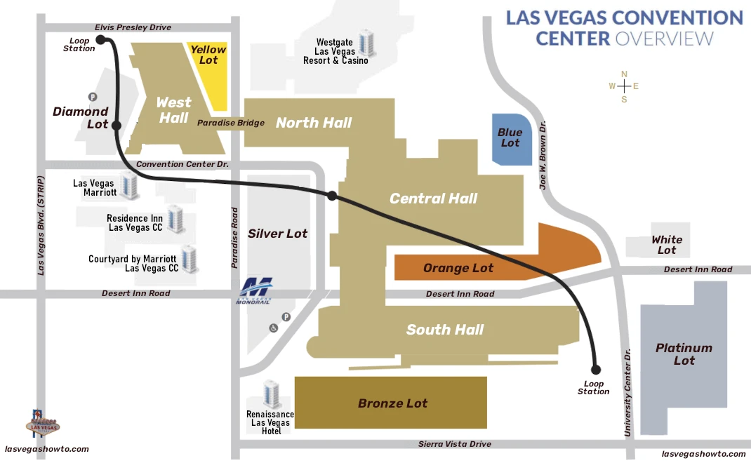 Las Vegas monorail map image