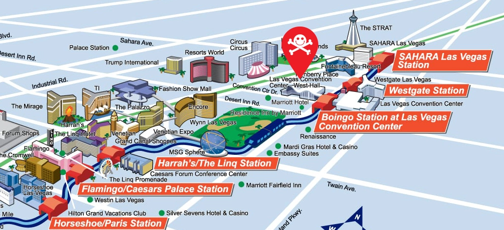 Las Vegas monorail map image